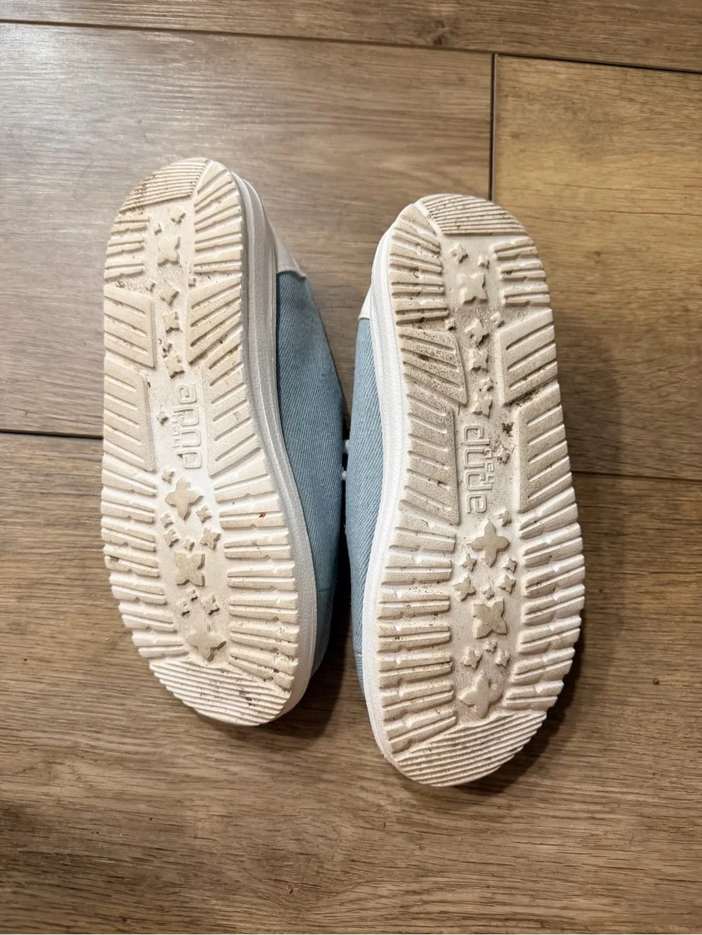 Hey Dude Kids Light Blue Canvas Moccasins